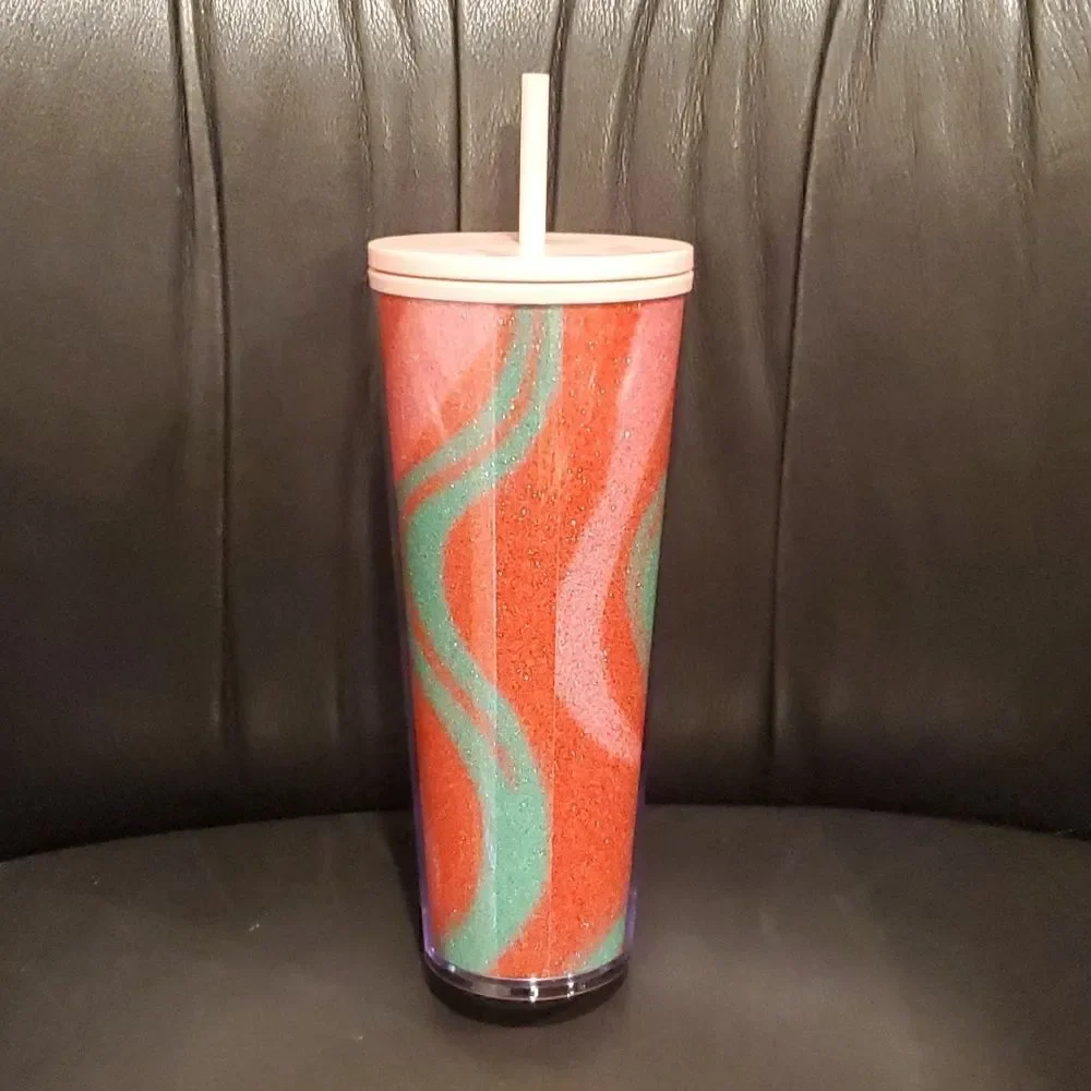 STARBUCKS‎ 2020 Holiday Pink & Green Tumbler - 24 Oz. (Brand New)